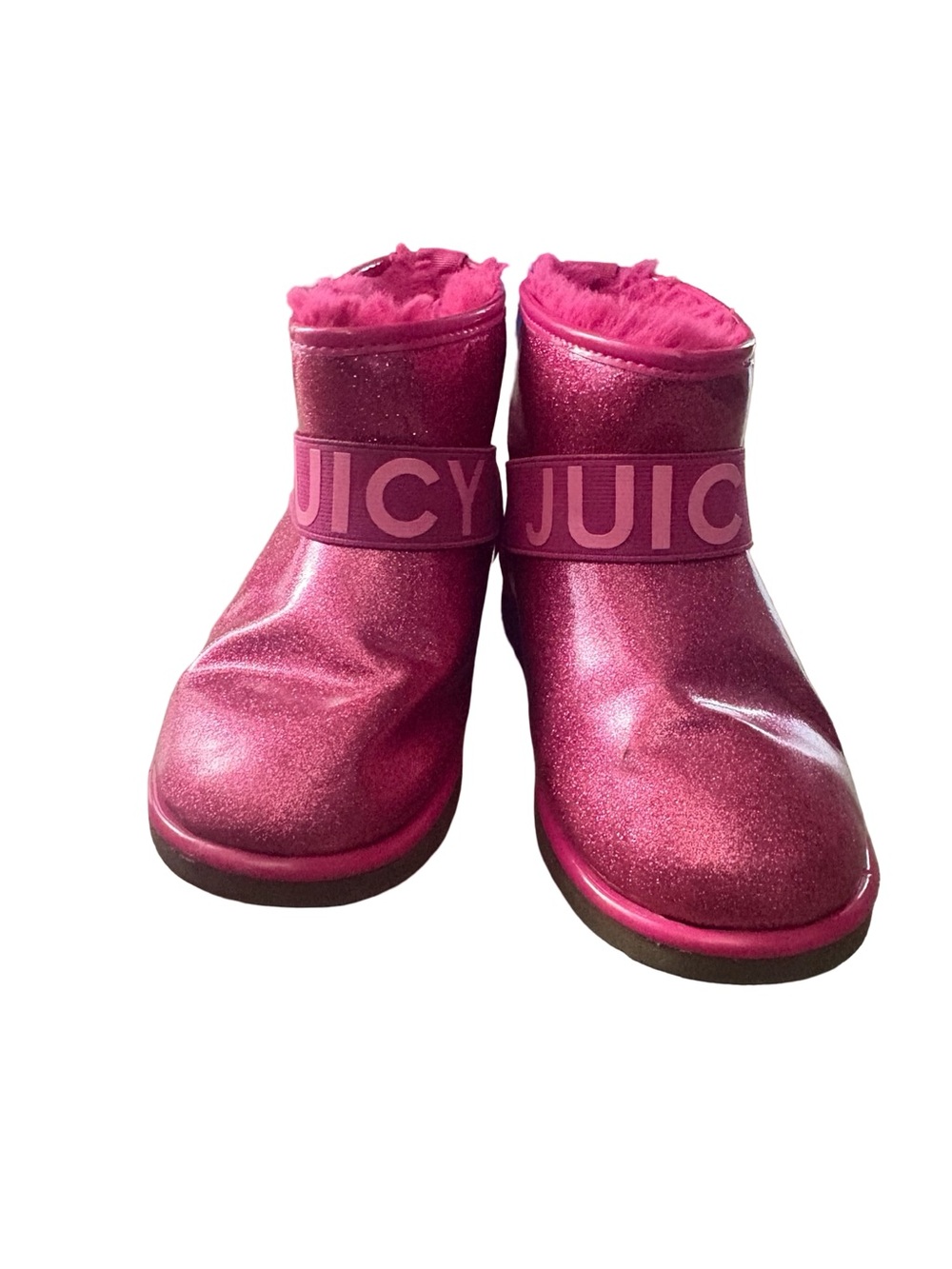 Juicy Couture Kids' Pink Glitter Winter Boots - size 2
